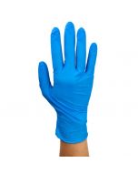 Safe-Touch Blue Nitrile Exam Gloves, Powder-Free, S