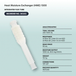 Heat Moisture Exchanger with Integrated Flex Tube 1500