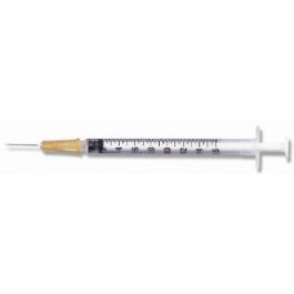 BD syringe/needle combination, 1 mL, 26g x .625