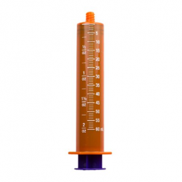 ENFit Tip Oral Medication Syringe, Amber Bulk, 60mL