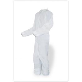 White Zipper Front Coverall, 2XL