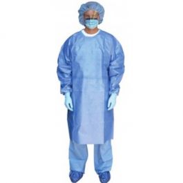 Blue Poly-Coated Chemo Gown, Universal