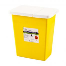 ChemoSafety Container, 8 Gallon, Hinged Lid