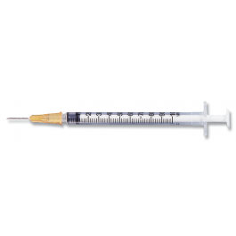 BD insulin syringe with detachable needle, 1 mL, 25g x 1