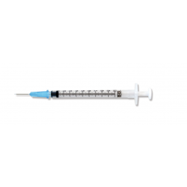 BD tuberculin syringe with detachable needle, 1mL, 27g x .5