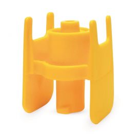 Guarded Luer Lock Connector (Male to Female), Yellow