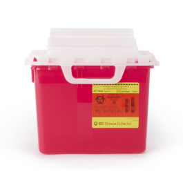Sharps Collectors, Patient Room, Red, 2 Gallon