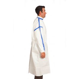 Cleanroom Gown Enhanced with Impervious Seams, Sterile, Regular