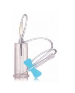 Safety Blood Collection Needle with Pre-attached Holder, 21g x .75"