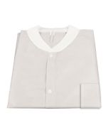 White Disposable Lab Coat with Pockets, L