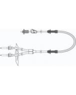 Repeater Pump Tube Set with Two Universal Spikes, Luer Lock, External Thread