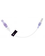 7" Smallbore Pressure Infusion Extension Set with Removable MicroClave™ Clear, Purple Clamp, Rotating Luer