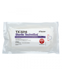 TechniSat® Pre-Wetted Cleanroom Wipers, Sterile, 9" x 11"