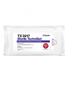 TechniSat® Pre-Wetted Nonwoven Cleanroom Wipers, Sterile, 9" x 11"