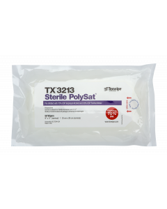 PolySat® Pre-Wetted Cleanroom Wipers, Sterile, 9" x 11"