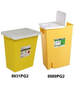 SharpSafety Chemo Cont,18Gal,Yel,5/Cs
