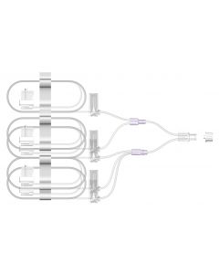 SCIG Set, 36" Penta-furcated Subcutaneous Infusion Set, 12mm, 24 gauge