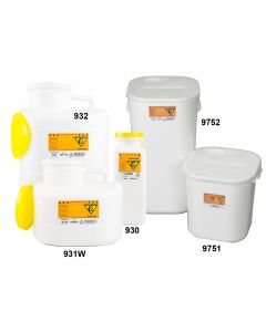 Chemo-Tainer, 12qt, White, Wide, 12/Cs