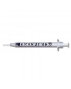 1mL InsulinSyr w/PmNdl, 29g x 1/2,BP,Bx