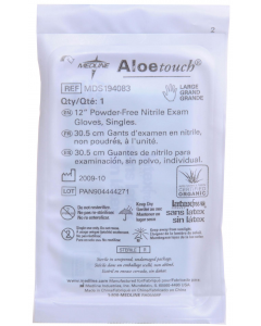 Aloetouch Nitrile Exam Glove, Sterile, L