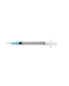 BD tuberculin syringe with detachable needle, 1mL, 26 g x .375"