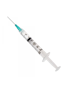 Luer-Lok Syringe with Attached Needle, 3mL, 23g x 1"