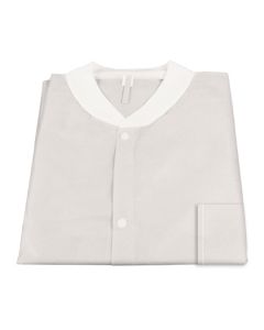 White Disposable Lab Coat with Pockets, XXL