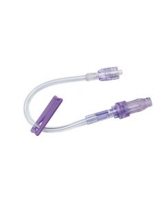 CARESITE® Positive Displacement Needleless Connector with Removable High Pressure Standard Bore Extension Set, 8"