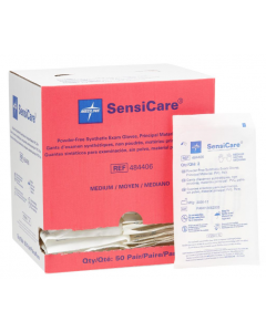 Gloves, SensiCare, Sterile, Vinyl, Powder-Free, M