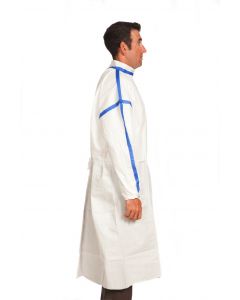 Cleanroom Gown Enhanced with Impervious Seams, Sterile, Small