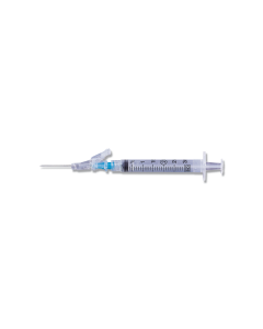 SafetyGlide Hypodermic Needle with Syringe, 3mL, 23g x 1"