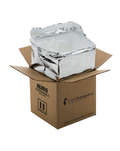 ColdKeepers Cotton Fiber Thermal Insulated Box Liner, 12" Cube Box Liner, 1", Palletized
