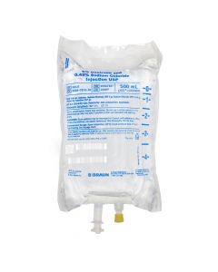 5% Dextrose and 0.45% Sodium Chloride Injection USP, 500 mL