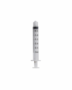 Empty Syringe with Luer Lock, 3 mL