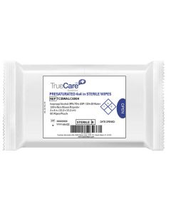 Sterile Non-Woven Polyester Presaturated Wipes, 4” x 4”