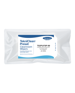 TekniClean® Presat Polyester Knit Wiper, Sealed Edge, 70% IPA, 9″x9″, Peel-and-Reseal