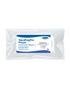 TekniPolyPro™ Presat Polypropylene Cleanroom Wiper, 70% IPA, 6″x11″