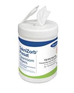 TekniZorb® Presat Polyester/Cellulose Nonwoven Cleanroom Wiper, 70% IPA, 6″x 9″