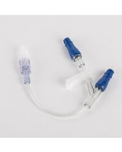 4" Small Bore Extension Set with 3 Clamps, Rotating Luer Lock