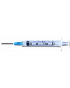 Syringe with Hypodermic Needle, 3 mL, 20g x 1"