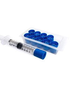 Tamper Evident Cap for IV Syringes, Blue