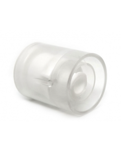 Tamper Evident Cap for IV Syringes, White, Clear Outer Sleeve