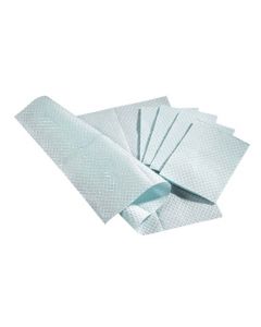 Professional Poly 2-Ply Towels, 17" x 19", White