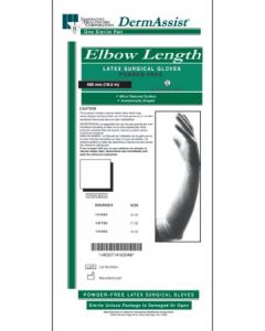 DermAssist Sterile Elbow Length Surgical Gloves, 7.5