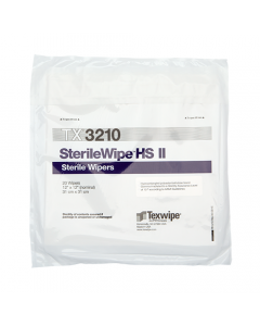 TechniCloth HS II Dry Cleanroom Wiper, Sterile, 12" x 12"