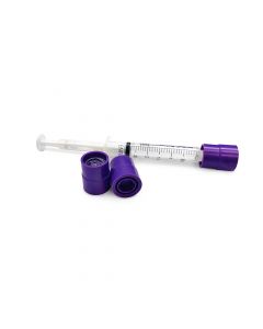 Tamper Evident Cap for ENFit Syringes, Purple