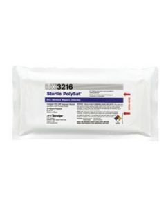 PolySat Pre-Wetted Cleanroom Wipers, Sterile, 9" x 11"