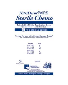NitriDerm Exam Gloves, Sterile, S