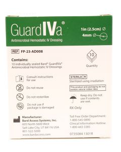 GuardIVa, 4mm Antimicrob IV Drsg, 10/Bx