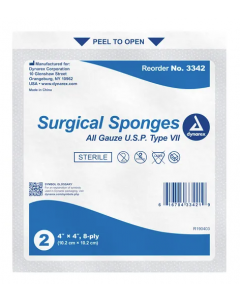 Gauze Sponge, Non-sterile, 12 Ply, 4" x 4"
